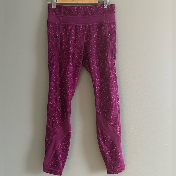 Lululemon inspire tight II size 4 geo regal plum multi - Picture 1 of 9